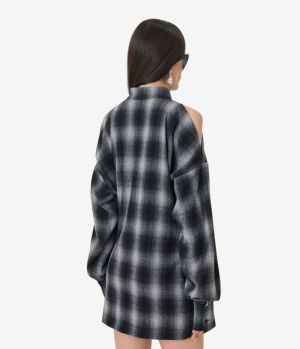  dark grey check